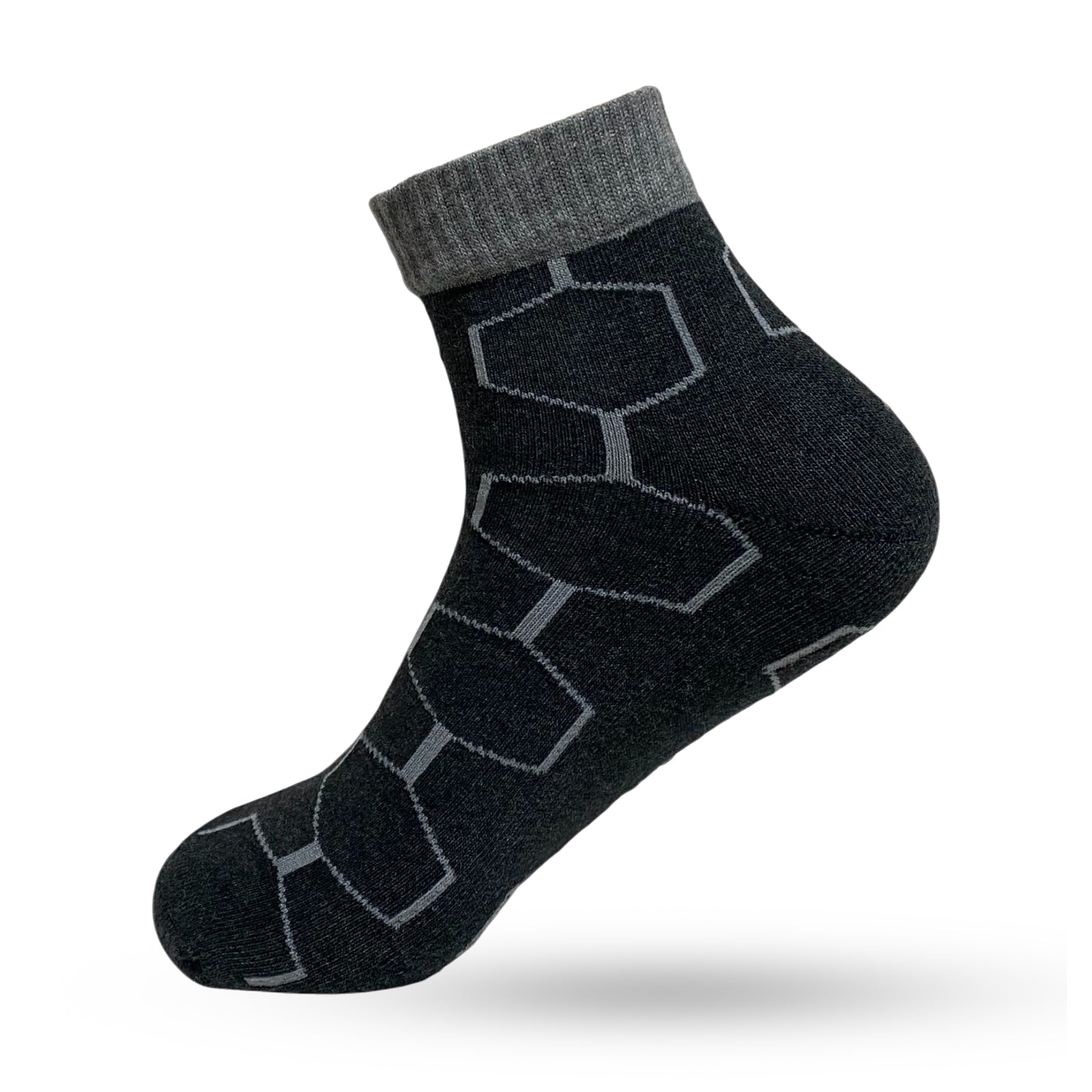 شراب رجالي هاف سوكيت - نص فوطة - مطبوع - رمادي