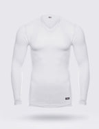 تيشرت كم رقبة سبعة ليكرا أبيض