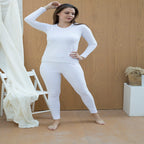 طقم دفاية حريمي - أبيض