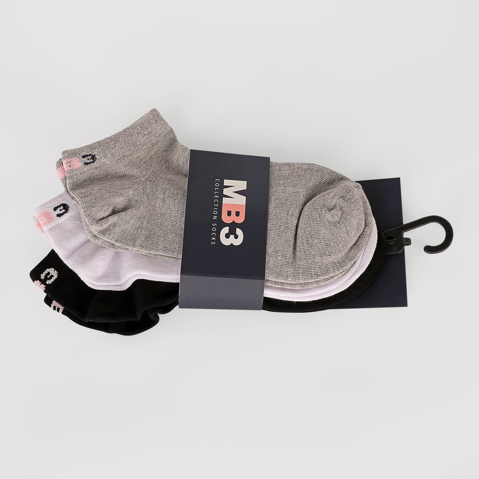 شراب رجالي سوكيت - باكت 3 قطع ( ابيض , اسود و رمادي )