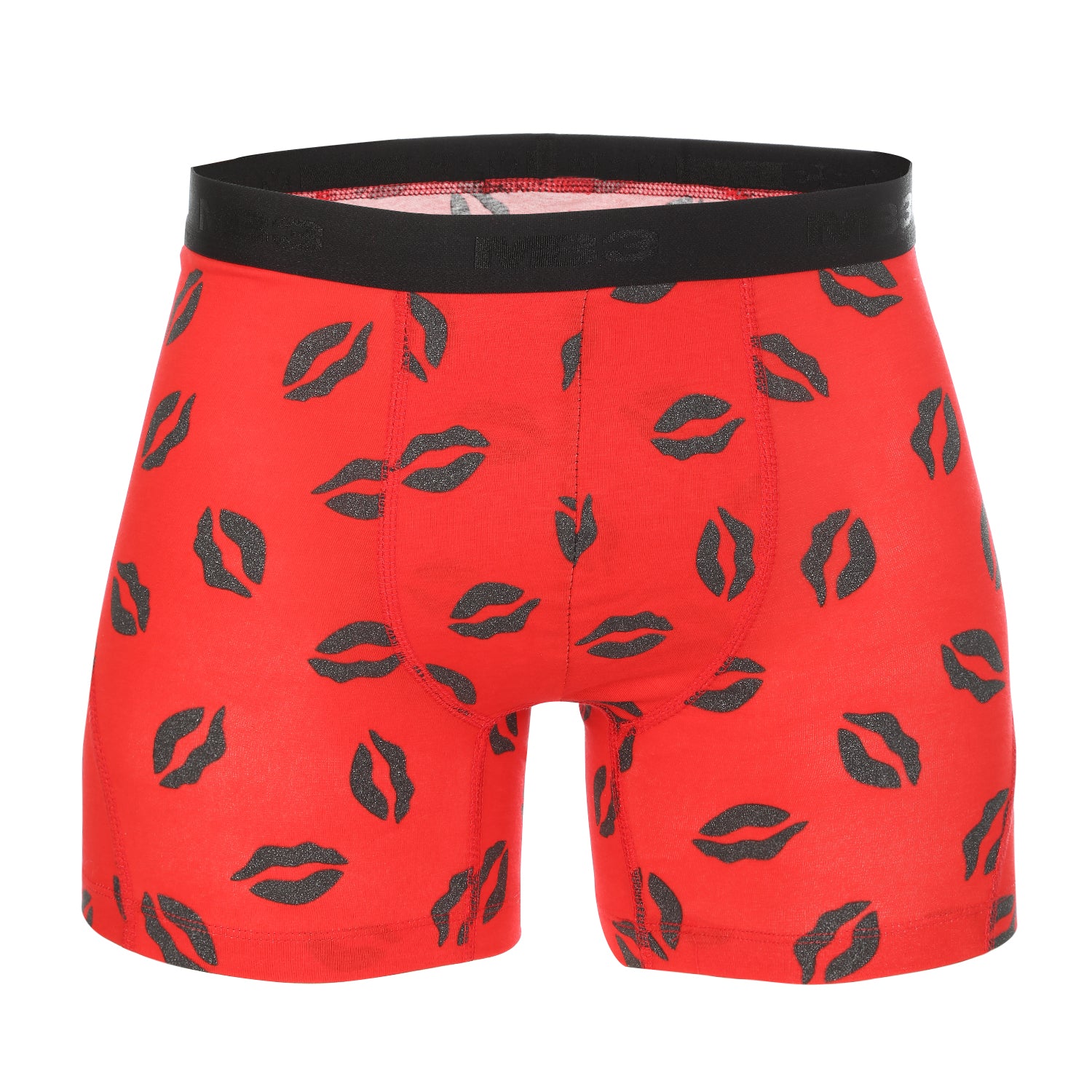 بوكسر رجالي ليكرا فالنتين جليتر  - احمر شفايف