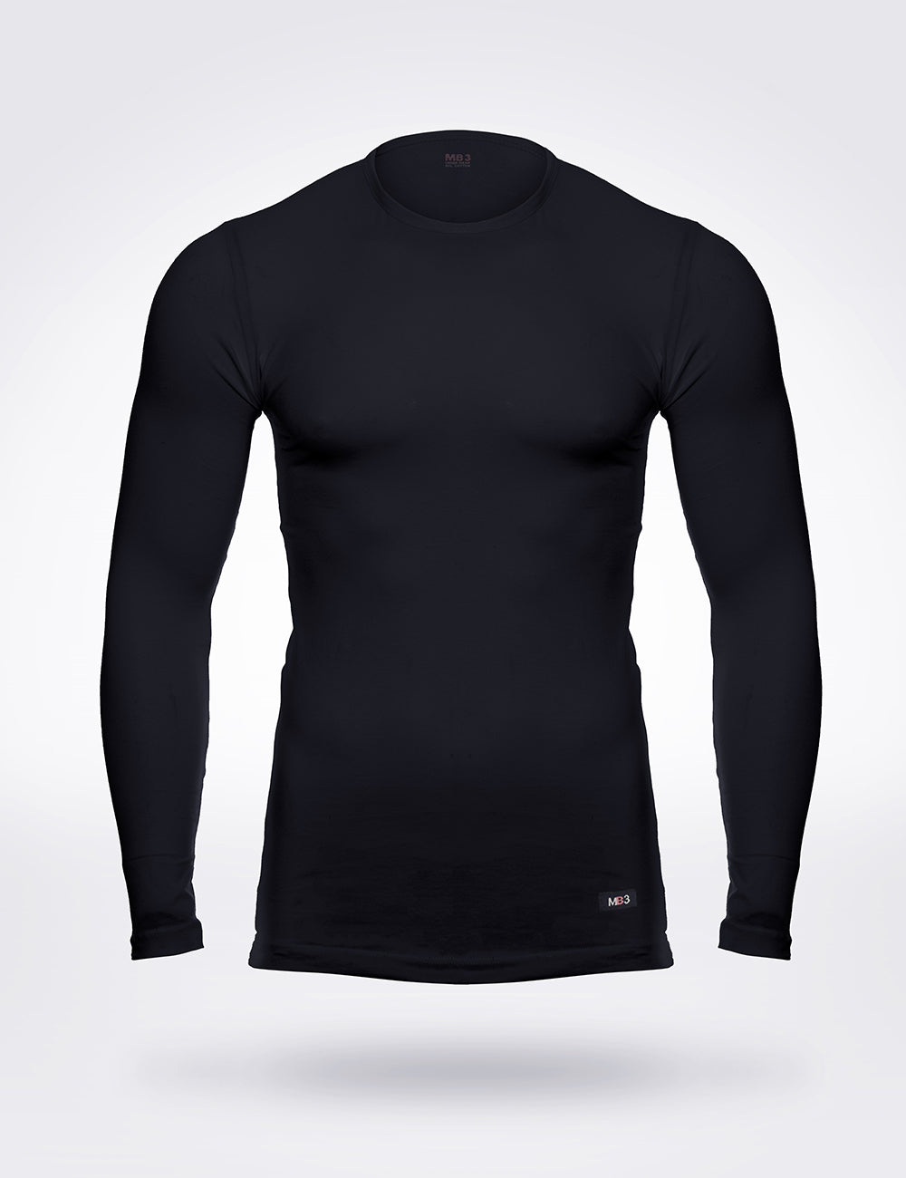 تيشرت كم رقبة سبعة ليكرا أسود