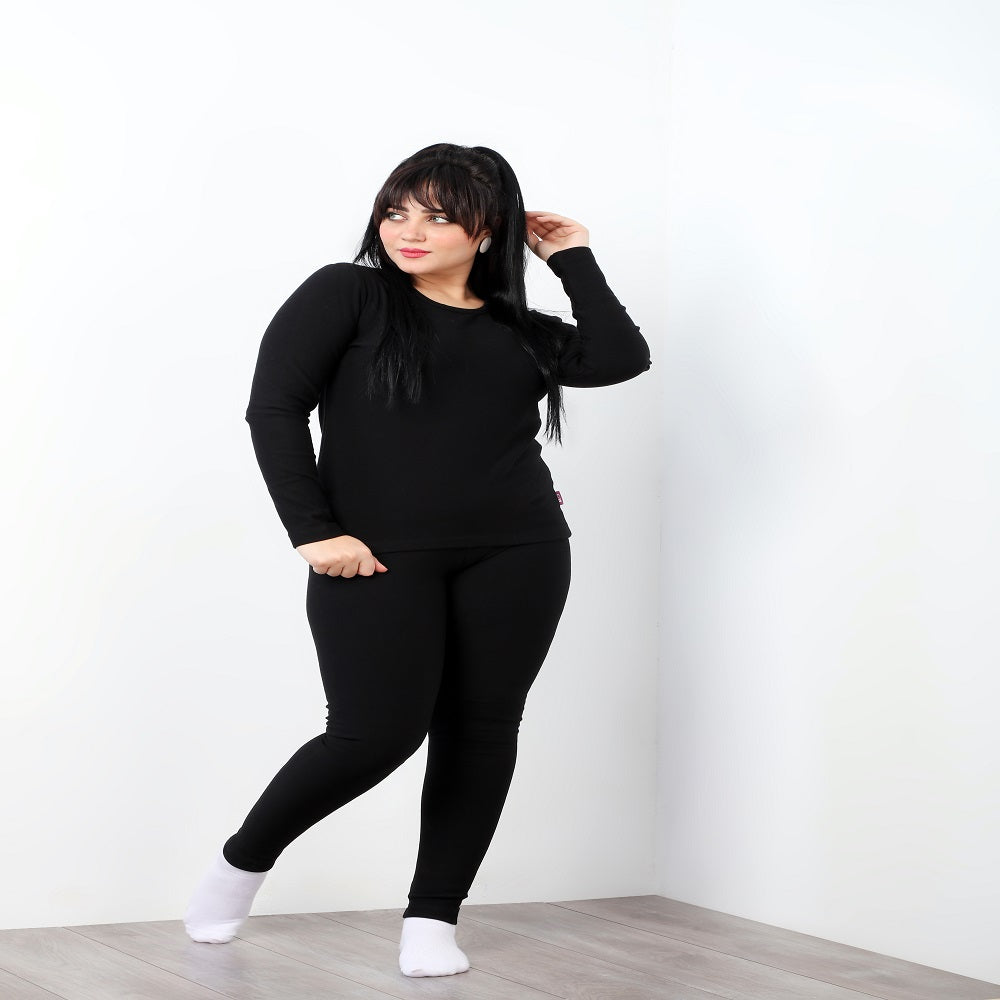 طقم دفاية حريمي - أسود