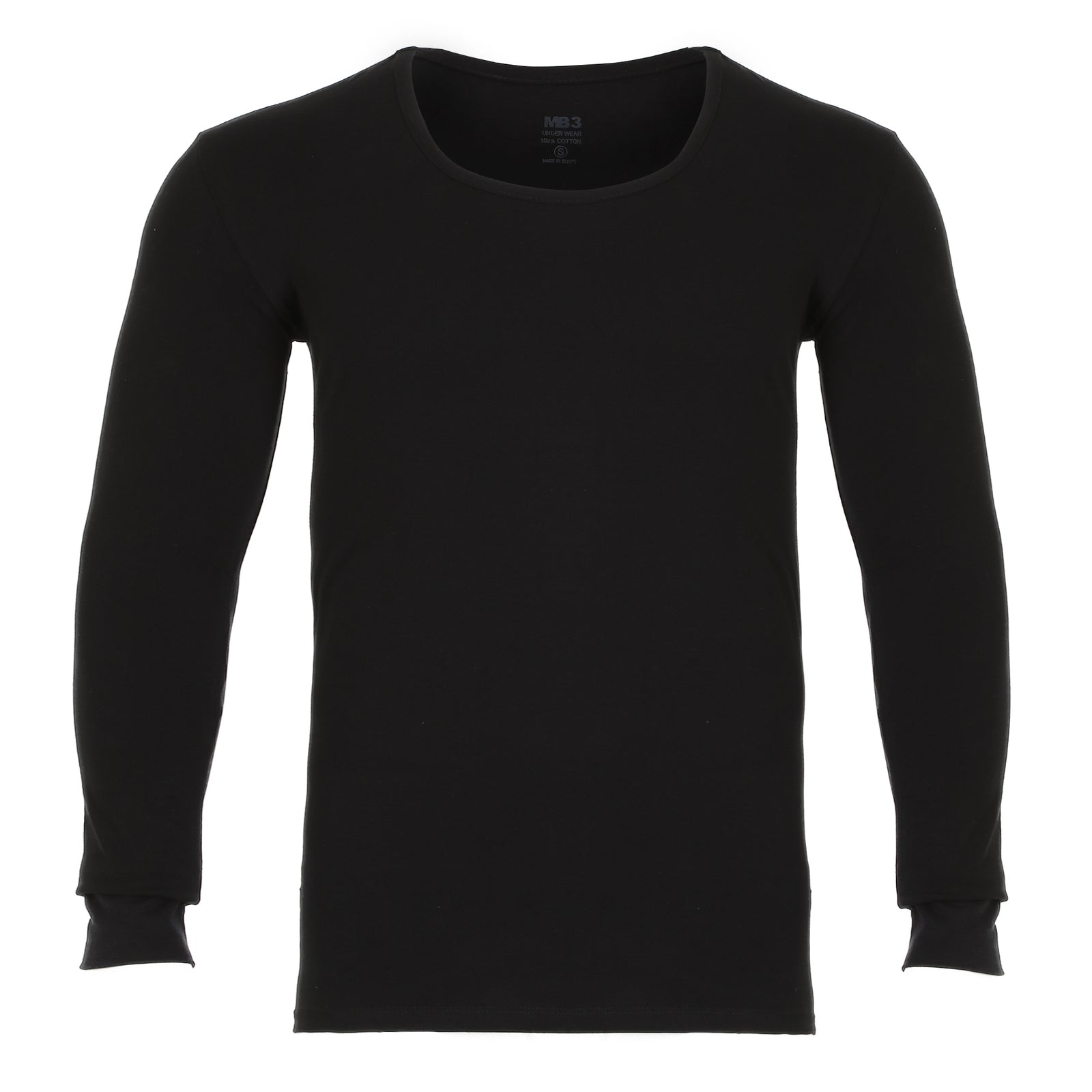 كم رجالي أسود  قطن صافي حوض واسع