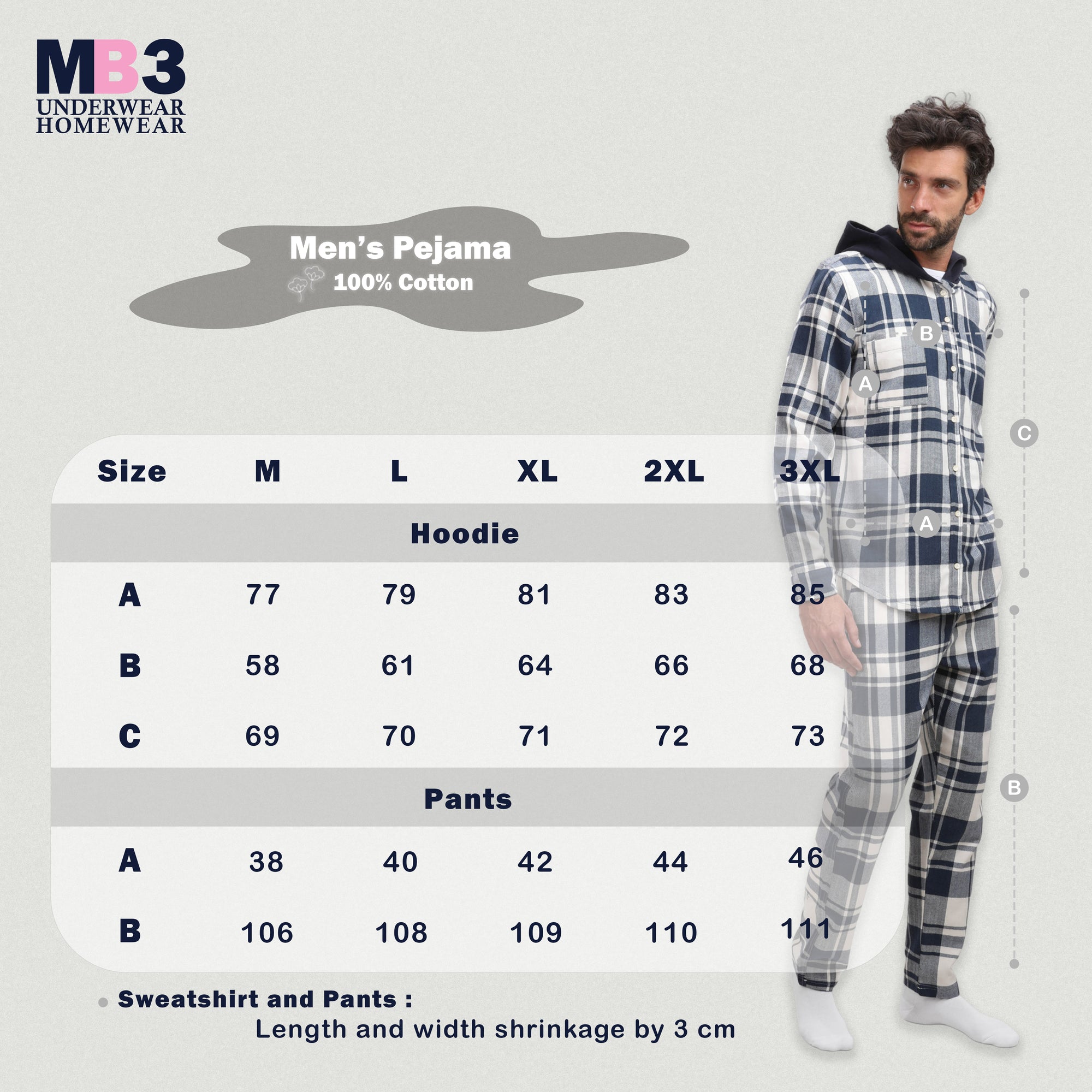 بيجاما رجالي شتوي كلاسيك - فييلا - كابيشو