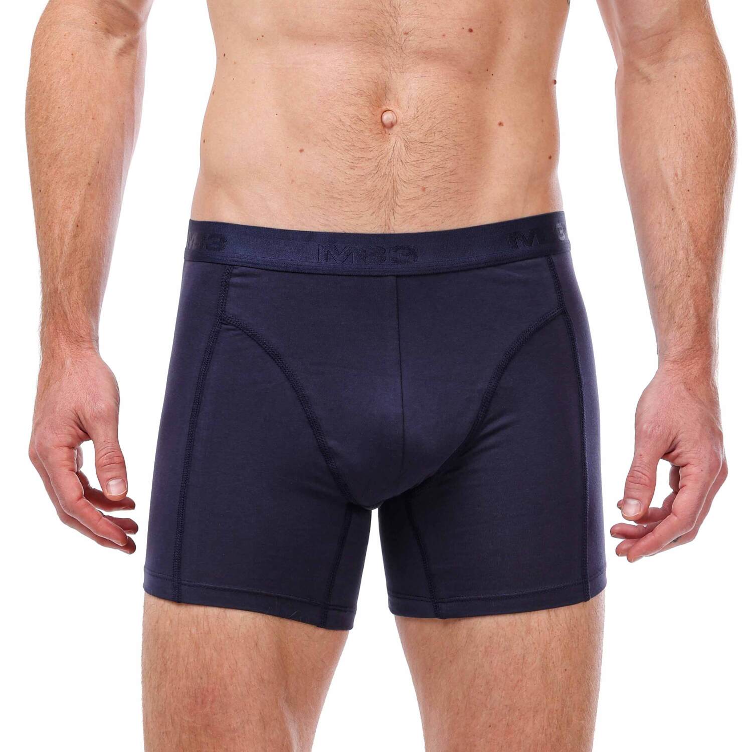 بوكسر ليكرا  رجالي - أستك خارجي -كحلي