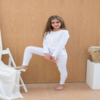 طقم دفاية بناتي - أبيض