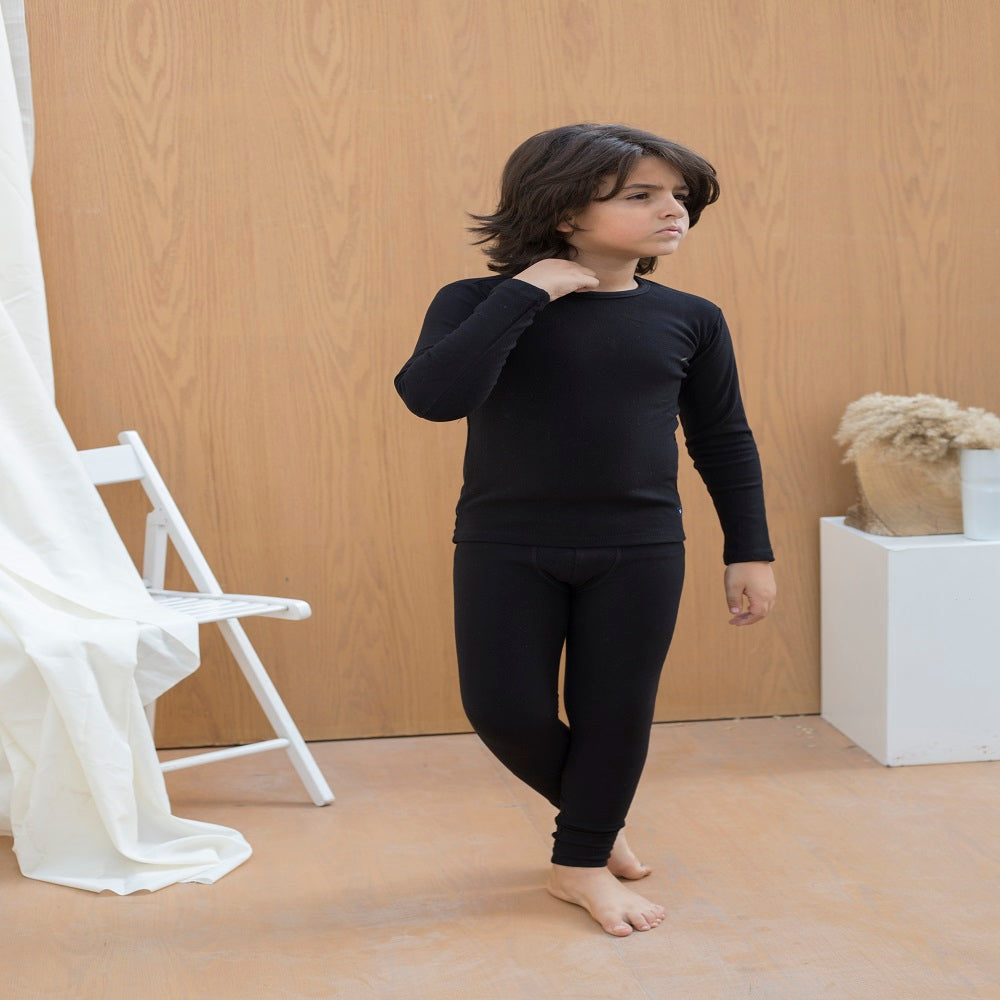 طقم دفاية أولادي - أسود