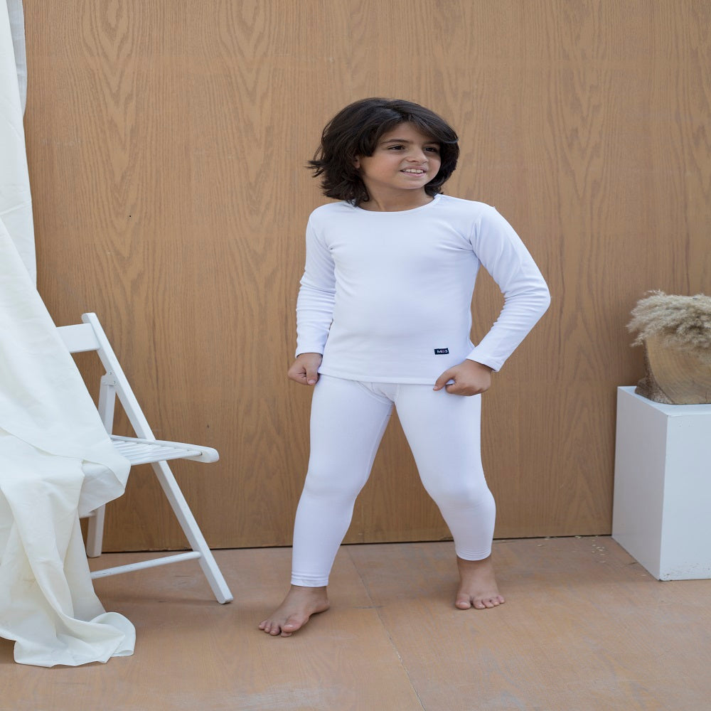 طقم دفاية أولادي - أبيض