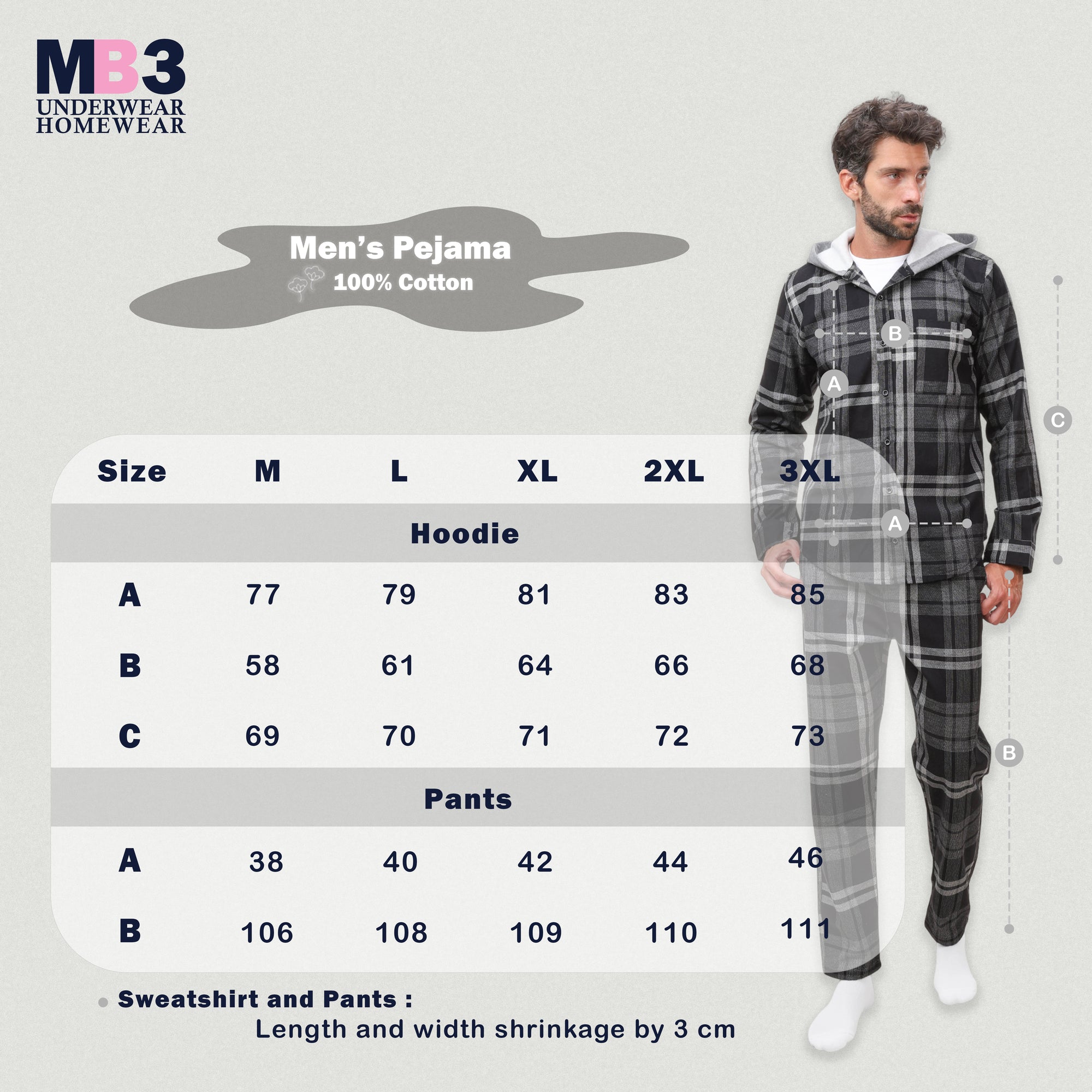 بيجاما رجالي شتوي كلاسيك - فييلا - كابيشو