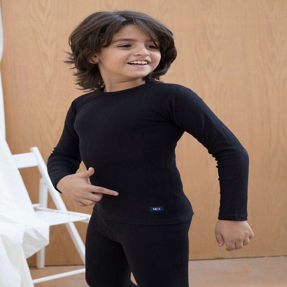 طقم دفاية أولادي - أسود