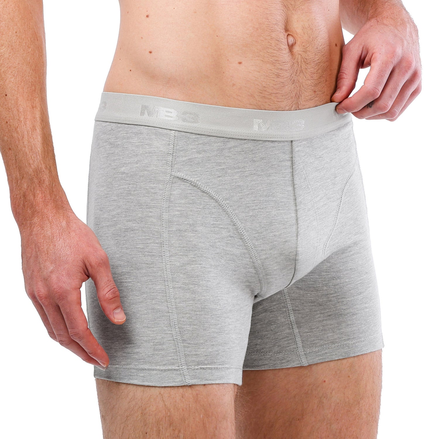 بوكسر ليكرا  رجالي - أستك خارجي - جراي