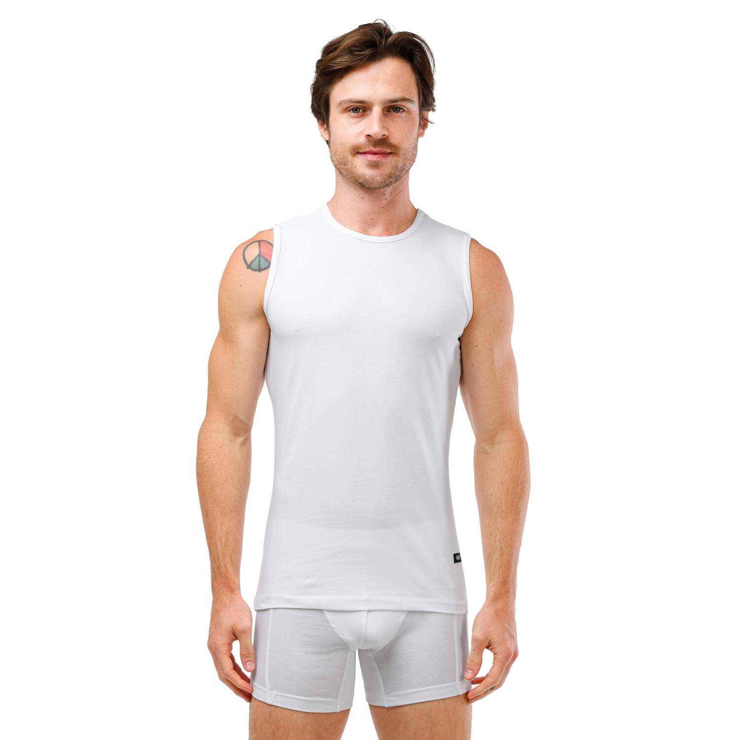 كت رجالي ليكرا  - أبيض