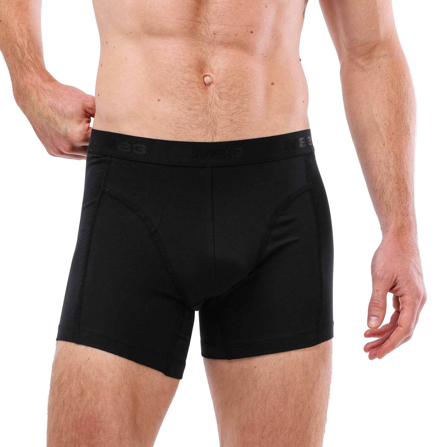 بوكسر ليكرا  رجالي - أستك خارجي - أسود