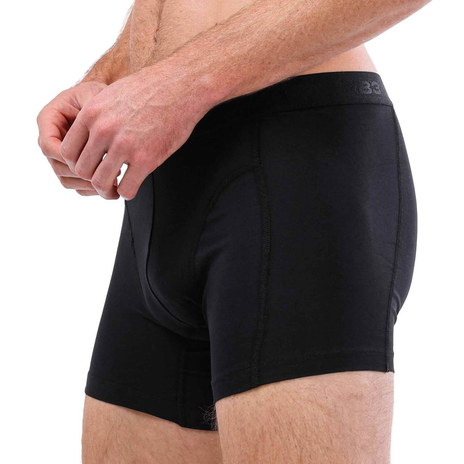 بوكسر ليكرا  رجالي - أستك خارجي - أسود