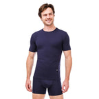 نص كم ليكرا كحلي رقبة راوند