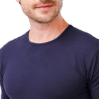 نص كم ليكرا كحلي رقبة راوند