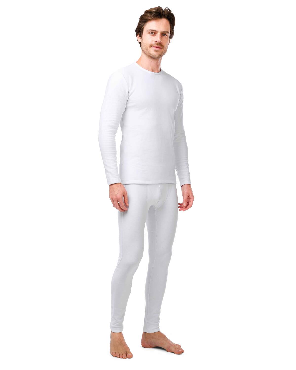 طقم دفاية رجالي - أبيض ميلتون