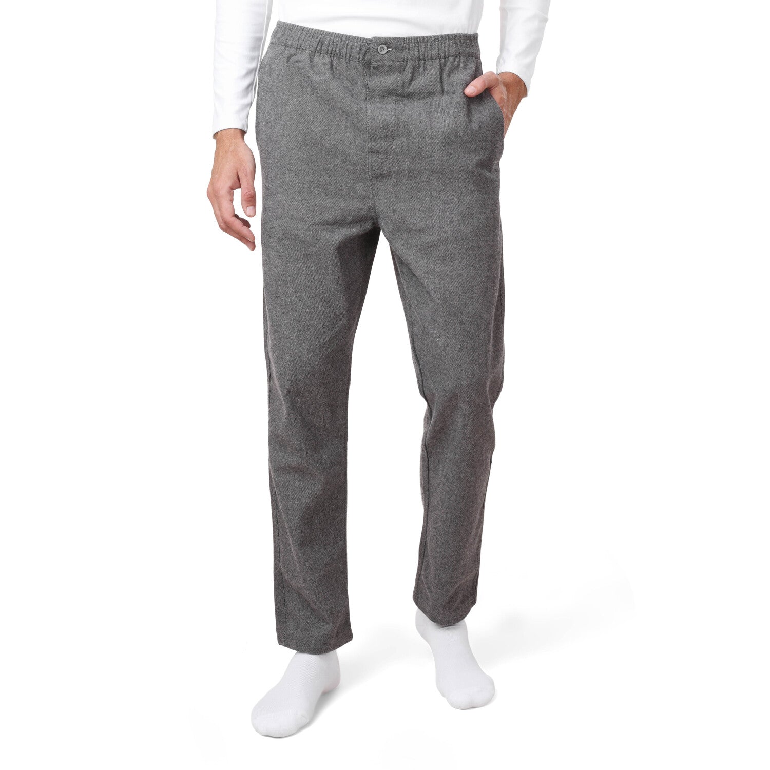 بنطلون رجالي شتوي فييلا رمادي ساده