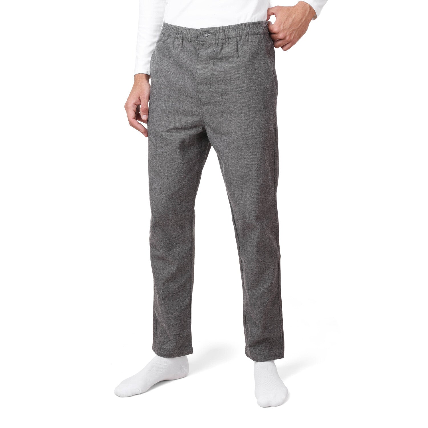 بنطلون رجالي شتوي فييلا رمادي ساده