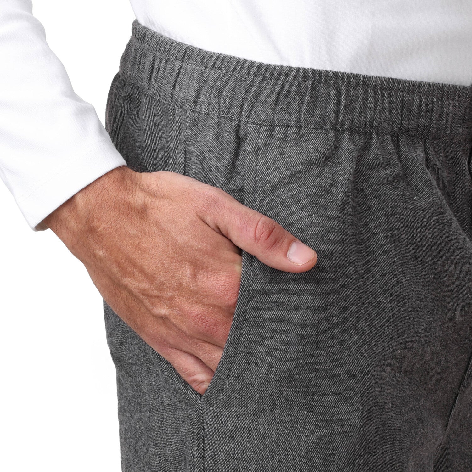 بنطلون رجالي شتوي فييلا رمادي ساده