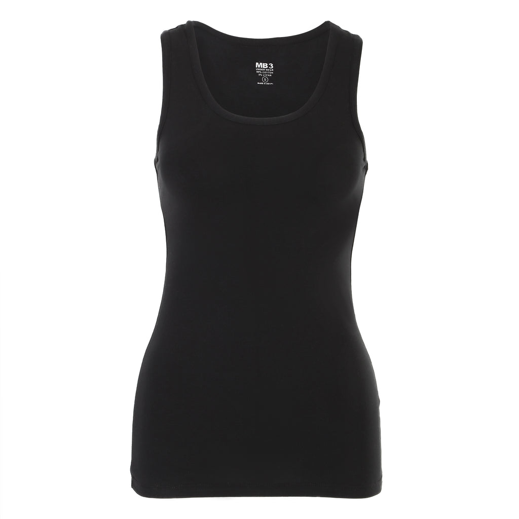 تانك توب حريمي ناعم ومريح - أسود