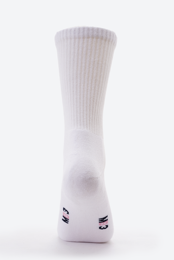 شراب رجالي ساق طويل - فوطة كاملة   - أبيض