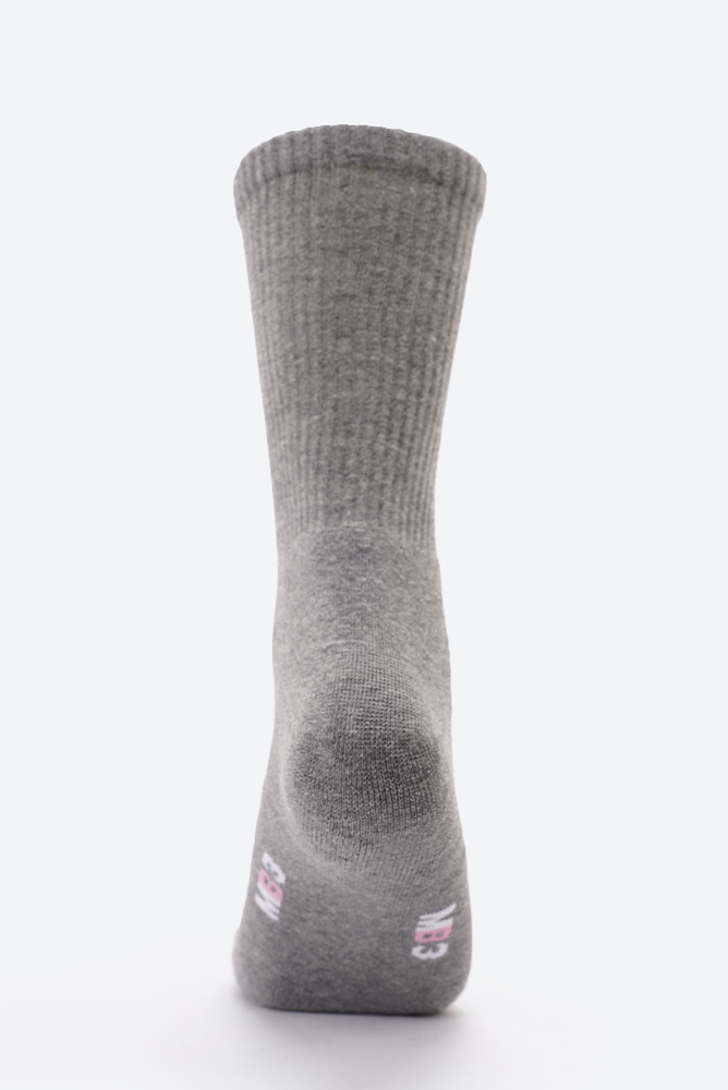 شراب رجالي ساق طويل - فوطة كاملة  - رمادي