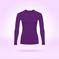 تيشرت نسائي ليكرا بأكمام طويلة - بنفسجي