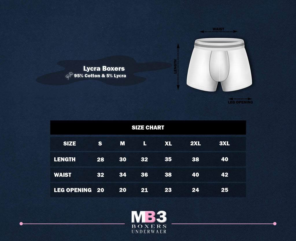 بوكسر ليكرا  رجالي - أستك خارجي - أزرق غامق