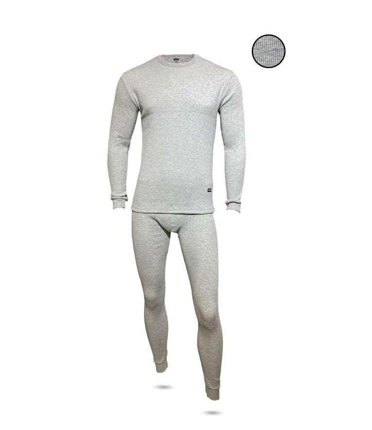 طقم دفاية رجالي - رمادي دربي (مضلعة)